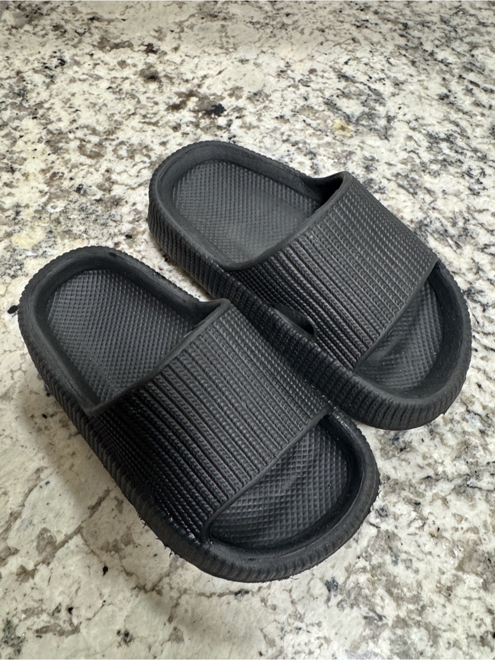 Kids Black Slide Sandals - Comfortable Everyday Slip-Ons